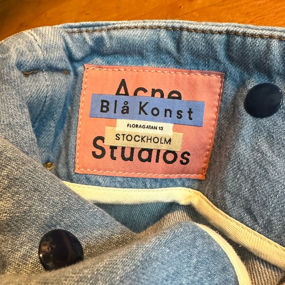 ACNE studios Blå Konst Jean Denim skirt with belt sz40 - Picture 6 of 9